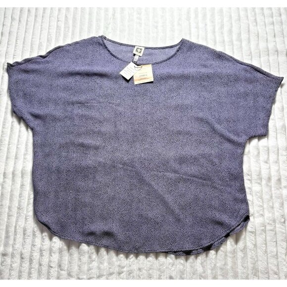 Anne Klein Tops - Anne Klein Cowel Neck Navy Polka Dot Cap Sleeve Blouse Top Women's SZ 2X NWT